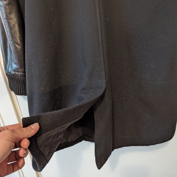 OAK NYC - Hybrid Layered jacket long leather coat - Picture 9 of 10